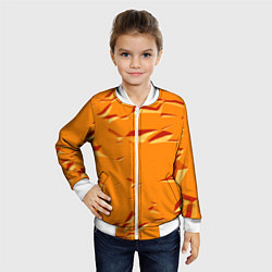 Бомбер детский Оранжевый мотив, цвет: 3D-белый — фото 2