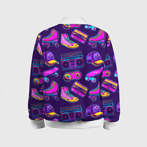 Детский бомбер Retro stuff / 3D-Белый – фото 2