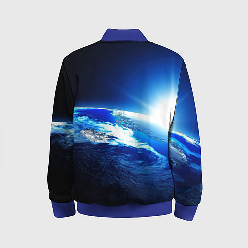 Детский бомбер Восход солнца в космосе / 3D-Синий – фото 2