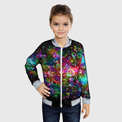 Бомбер детский Мыльные пузырики, цвет: 3D-серый — фото 2