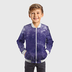Бомбер детский Абстракция - violet color background, цвет: 3D-белый — фото 2