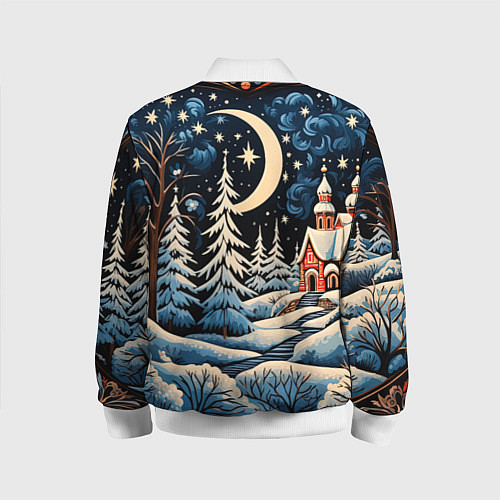 Детский бомбер Морозное утро / 3D-Белый – фото 2