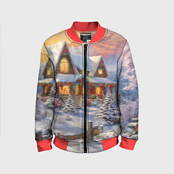 Детский бомбер Звездная полночь подарков