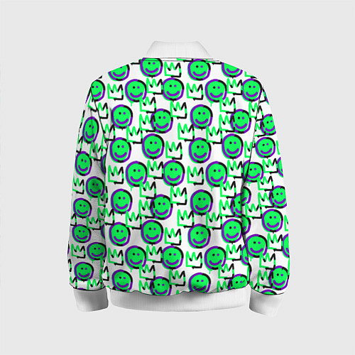 Детский бомбер The Crowned smiley / 3D-Белый – фото 2