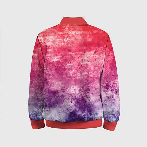 Детский бомбер Абстракция - сине-красный беспорядок / 3D-Красный – фото 2