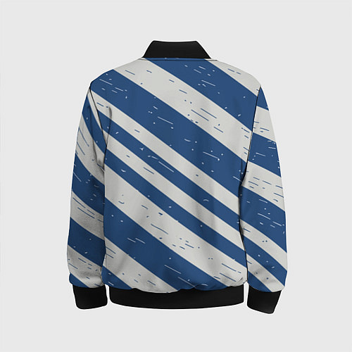 Детский бомбер Сине-белый шик / 3D-Черный – фото 2
