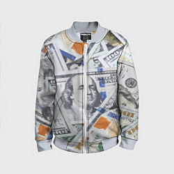 Бомбер детский Сто зеленых, цвет: 3D-серый