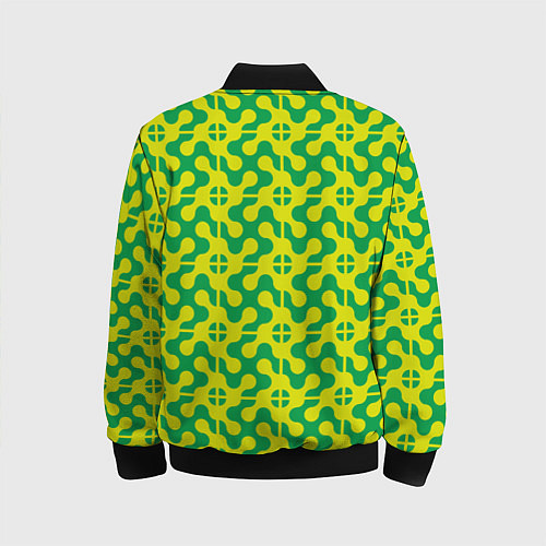 Детский бомбер Паттерн из трансформированных геометрических фигур / 3D-Черный – фото 2