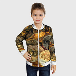 Бомбер детский Золото цифровой эры, цвет: 3D-белый — фото 2