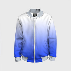 Детский бомбер Градиент бело-синий