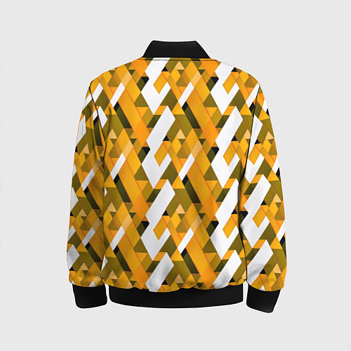 Детский бомбер White and yellow shapes / 3D-Черный – фото 2