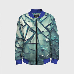 Бомбер детский Битое стекло текстура, цвет: 3D-синий
