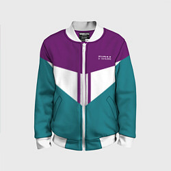 Детский бомбер FIRM темная сирень и бирюза