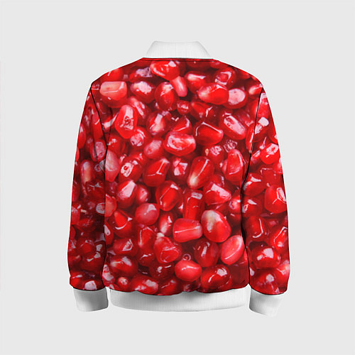 Детский бомбер Спелые зёрна граната / 3D-Белый – фото 2