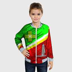 Бомбер детский Флаг Зеленограадского АО, цвет: 3D-серый — фото 2