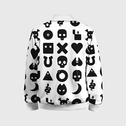 Детский бомбер Love death robots pattern white / 3D-Белый – фото 2