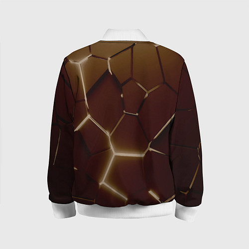 Детский бомбер Ретро плиты разломы прошлого / 3D-Белый – фото 2