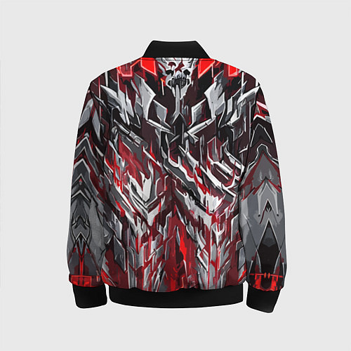 Детский бомбер Острый металл красный / 3D-Черный – фото 2