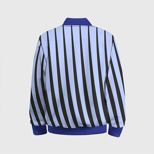 Детский бомбер Полосатый серо голубой / 3D-Синий – фото 2