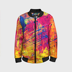 Детский бомбер Огненный неон