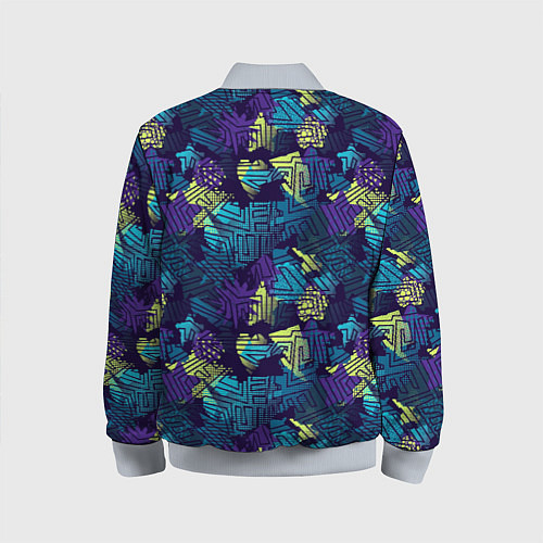 Детский бомбер Abstract vector pattern / 3D-Серый – фото 2