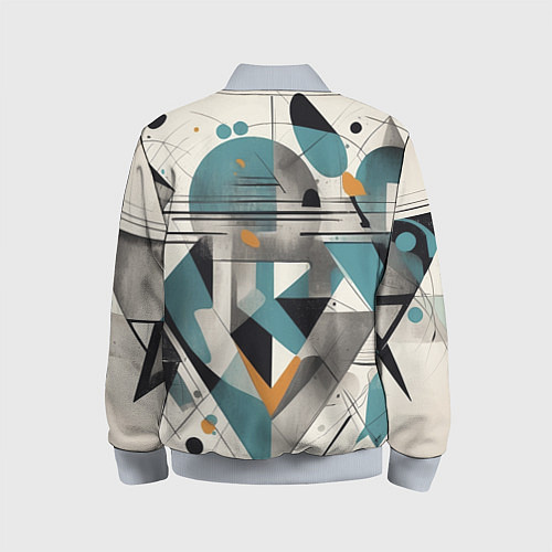 Детский бомбер Три человека авангард / 3D-Серый – фото 2