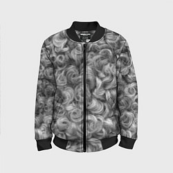 Бомбер детский Кудрявая шерсть баранов, цвет: 3D-черный