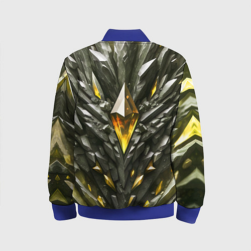 Детский бомбер Камень и золотой кристалл / 3D-Синий – фото 2