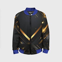 Бомбер детский Gold luxury black abstract, цвет: 3D-синий