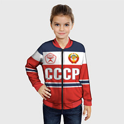 Бомбер детский Союз Советских Социалистических Республик - СССР, цвет: 3D-красный — фото 2