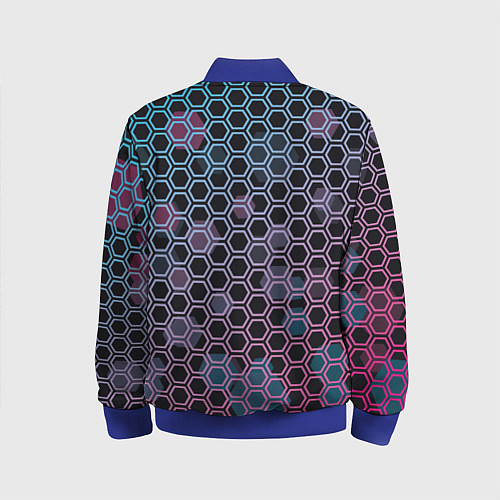 Детский бомбер Sport шестигранники / 3D-Синий – фото 2