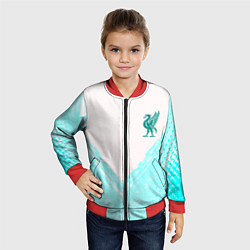 Бомбер детский Liverpool logo texture fc, цвет: 3D-красный — фото 2