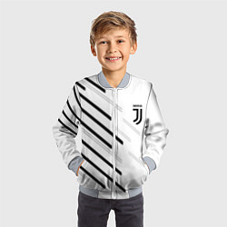 Бомбер детский Juventus sport geometry, цвет: 3D-серый — фото 2