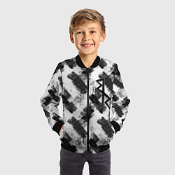 Бомбер детский Cyberpunk: Edgerunners - black and white, цвет: 3D-черный — фото 2