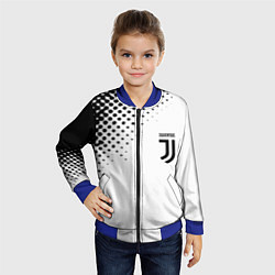 Бомбер детский Juventus sport black geometry, цвет: 3D-синий — фото 2
