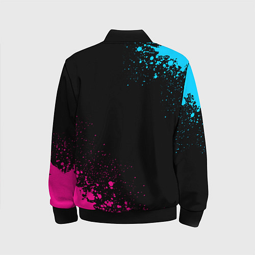 Детский бомбер Club Brugge - neon gradient вертикально / 3D-Черный – фото 2