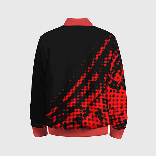 Детский бомбер AC Milan sport grunge / 3D-Красный – фото 2