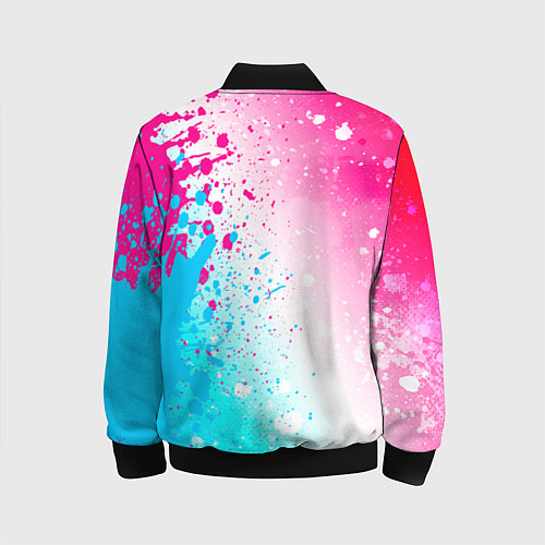 Детский бомбер Galatasaray neon gradient style по-вертикали / 3D-Черный – фото 2