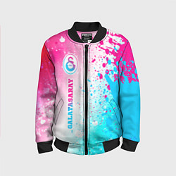 Бомбер детский Galatasaray neon gradient style по-вертикали, цвет: 3D-черный