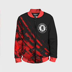 Бомбер детский Chelsea sport grunge, цвет: 3D-красный