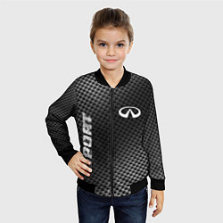 Бомбер детский Infiniti sport carbon, цвет: 3D-черный — фото 2