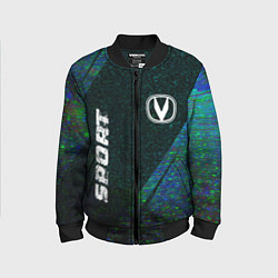 Бомбер детский Changan sport glitch blue, цвет: 3D-черный