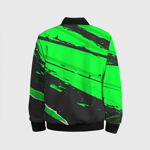 Детский бомбер PSG sport green / 3D-Черный – фото 2