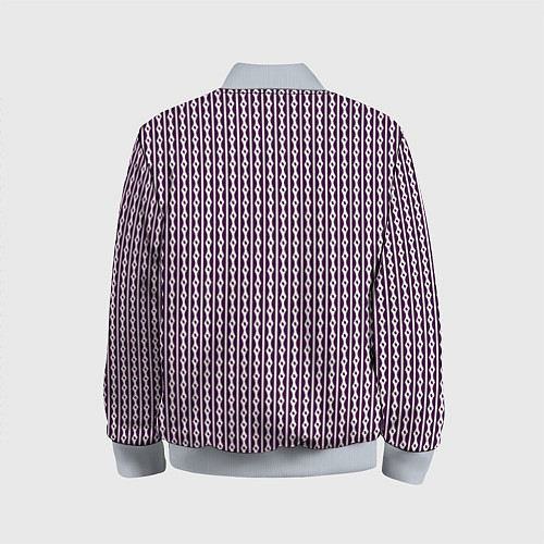 Детский бомбер Тёмно-красный полосы узоры / 3D-Серый – фото 2