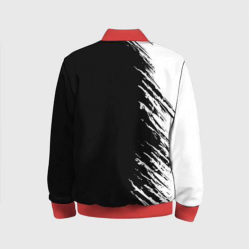 Детский бомбер Самурай штрихи - киберпанк 2077 / 3D-Красный – фото 2