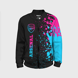 Бомбер детский Arsenal - neon gradient по-вертикали, цвет: 3D-черный