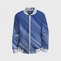 Детский бомбер Белые полосы на синем фоне