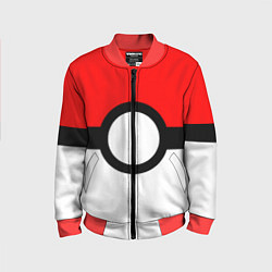 Бомбер детский Pokeball texture, цвет: 3D-красный