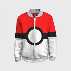 Бомбер детский Pokeball texture, цвет: 3D-серый