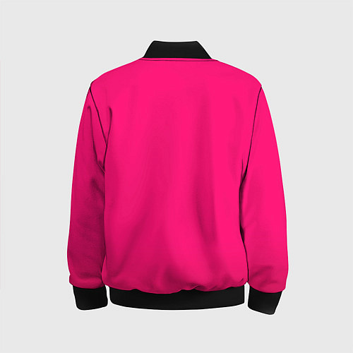 Детский бомбер Фуксия мягкий градиент / 3D-Черный – фото 2